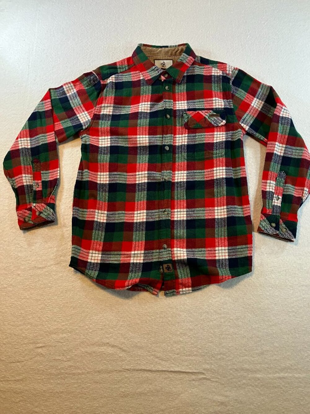 Great Looking Lengendary White Tails Plaid Flannel‎ Mens Shirt Size MD